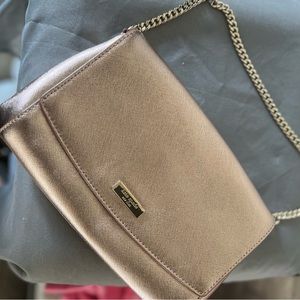 Kate Spade Metallic Saffiano Leather Rose Gold CARSON Crossbody Purse Bag